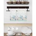 thumbnail image 3 of Aqua Coastal Shell Kitchen Dish Towels for Drying Dishes Set of 2, Nautical Coral Starfish Seahorse Waffle Weave Microfiber Hand Tea Bathroom Towels Quick Dry & Absorbent Towel 15.7x23.6, 3 of 7