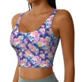 thumbnail image 2 of Fuzoiu graffiti style Skull flower Print Women's Sports Vest,U-Back Sports Tank,Gym Vests,Athletic Sleeveless Shirts,Exercise Undershirts,Yoga, Gym, and Dance Wear-X-Large, 2 of 8