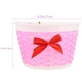 thumbnail image 2 of BEADCEST Plastic Bike Basket Pink Handmade Storage For Scooter 1Pack, 2 of 6