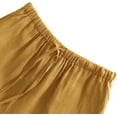 thumbnail image 3 of Amazhiyu Womens Pure Linen Summer Drawstring Flowy Wide Leg Pants with Pockets, 3 of 7