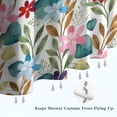 thumbnail image 6 of Pioneer Flower Floral Print Pattern Shower Curtain 84"x72" ,Bathroom Decorative Shower Curtains Set with 12 Hooks,Modern Waterproof Washable Shower Curtain, 6 of 6