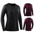 thumbnail image 4 of Women Long Sleeve Leisure Yoga Tops Quick Dry Fitness Running Jogging Shirt Tops Sportswear, 4 of 6
