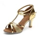 thumbnail image 1 of Zapatos de baile latino a la moda para mujer y niña, zapatos de baile de salón, Tango, Salsa, Sandalias de tacón alto de fondo suave, 5/7cm, 1 of 5