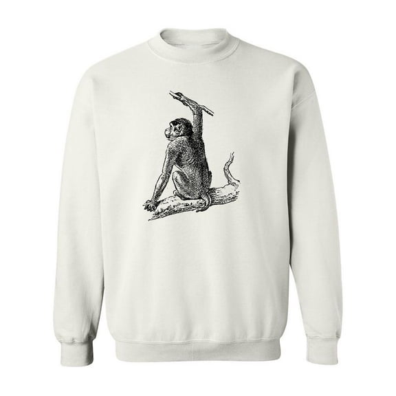 Macaque Monkey Sweatshirt Men -Image by Shutterstock, Male XX-Large