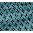 thumbnail image 4 of oneOone Cotton Jersey Teal Blue Fabric Argyle Check Sewing Material Print Fabric By The Yard 58 Inches Wide, 4 of 4