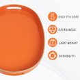 thumbnail image 5 of MAONAME Orange Decorative Tray, Oval Serving Tray with Handles, Plastic Tray for Coffee Table, Ottoman Tray for Living Room, Bathroom, 15.6" X 10.6" X 1.4", 5 of 6
