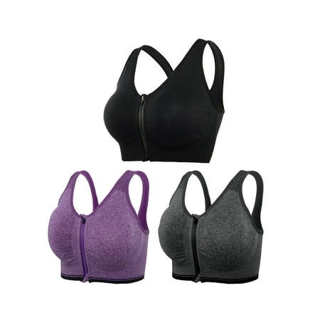 

FANNYC 1-3 Pack Sports Bra for Women Criss-Cross Back Strappy Longline Sports Bras Medium Support Yoga Workout Bra with Removable Cups