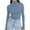 Light Blue, variant on Fanxing Women's Mock Neck Tops Ruffle Hem Long Sleeve Shirts Dressy Casual Tees Slim Fitt T Shirts Basic Stretchy Soft Tees
