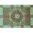 thumbnail image 1 of Ahgly Company Indoor Rectangle Abstract Light Blue Modern Area Rugs, 2' x 5', 1 of 4