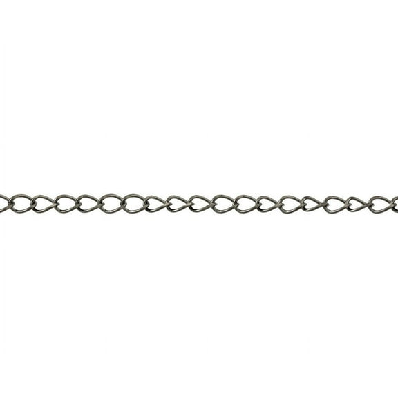 JewelrySupply Curb Link Chain 2mm Gun Metal Plated (Foot)