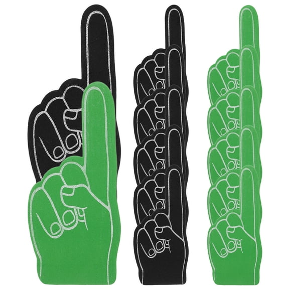 PTOOTP 12Pcs Party Foam Fingers Noise Makers Assorted Color Foam Hand Props for Celebrations