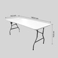 thumbnail image 3 of Mesa Plegable Resistente Portafolio Plastico 1.80 Exterior SUPER HYO MESA DE JARDIN, 3 of 5