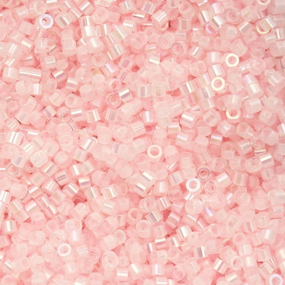 John Bead Perles Cylindriques 25g Rose Pâle Doublées CY1014 11/0 Perles de Rocaille Cylindriques en Verre pour Bijoux Bracelets Colliers Boucles d'Oreilles Fabrication Broderie