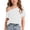 White, variant on OGLCCG Girls Off The Shoulder Tops Asymmetrical Short Sleeve Summer Tee Shirts Casual Soft Cold Shoulder Blouse 5-14 Years