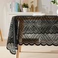thumbnail image 2 of Warm Home Designs 54" x 72'' Lace Black Rectangle Tablecloth. AME Black 54x72, 2 of 5