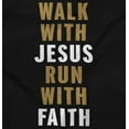 thumbnail image 2 of Walk With Jesus Christ Run Religious Zip Up Hoodie Men's Women's Brisco Brands L, 2 of 6