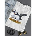 thumbnail image 3 of Atlantic Puffin Illustration T-Shirt Women -Image by Shutterstock, Female Medium, 3 of 4