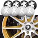 thumbnail image 2 of 4pcs 56mm Car Wheel Center Hub Caps Badge Stickers Decal For Peugeot 206 308 307 207 208 3008 407 2008 508 5008 301 406,56mm Black, 2 of 5