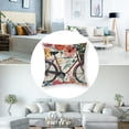 thumbnail image 5 of nygtbtfer Spring Pillow Covers Set of 2Fresh Flower Bicycle Spring Home Decorations Cushion Case for Sofa Couch Farmhouse Outdoor Living Room White, 5 of 7