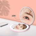 thumbnail image 5 of Washranp LED Travel Makeup Mirror,USB Rechargeable 10X MagnificationCompact Mirror with Light Small Pocket Folding Mirror for Women Girls, 5 of 7