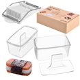 thumbnail image 1 of Kit de moldes Musubi MIUQILAIY, transparente, 3 unidades con cortador de carne para almuerzos, 1 of 6