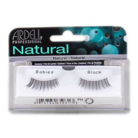 Babies Black # 65031 , Ardell Professional Natural Lashes , Hair Scalp Skin Body - Pack of 1 w/ SLEEK Teasing Comb