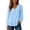 W10-Sky Blue, variant on Tee Shirts Womens Long Sleeve Blouse Solid Color V Neck Tunic Top Retro Fall Wear S Sky Blue