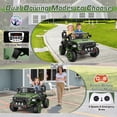 thumbnail image 3 of VIBESPARK 24V 2-Seater Ride on Toys, Kids Electric Ride on Cars with Remote Control, 400W Powered Ride on Truck w/ Bluetooth, 3-Point Seat Belts, Spring Suspension, Green, 3 of 8