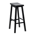 thumbnail image 4 of PJ Wood Classic Saddle-Seat 29" Kitchen Counter Stools, Black (8 Pack), 4 of 12