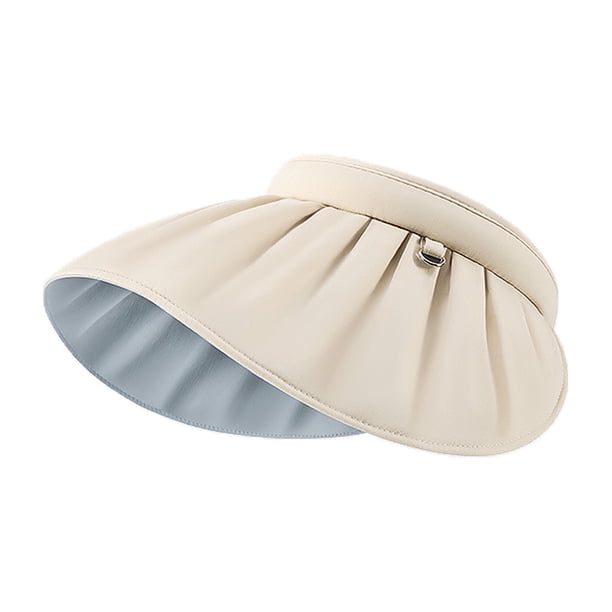 Sombrero de protección solar de verano para mujer, sombrero de copa vacío anti-ultravioleta de ala grande para exteriores, sombrero de concha engrosado