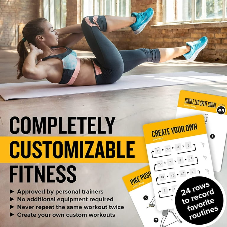 NewMe Fitness Bodyweight Workout Cards, Instructional Fitness Deck for  Women & Men, Beginner Fitness Guide to Training Exercises at Home or Gym