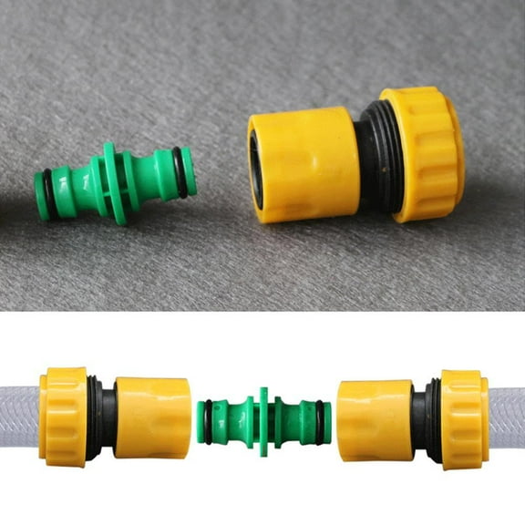 QHUDLV 1/2 Garden Double Male Hose Connectors Plastic Pipe Fitting for Easy Watering & Irrigation