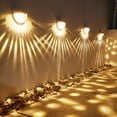 thumbnail image 4 of SolarEra 4 Pack Outdoor Solar Fence Lights, Waterproof Solar Deck Lights Wall Mount LED Hemispherical Shape Lights for Garden Yard Post Steps Stair Outdoor Christmas Decorations, Cold White, 4 of 8