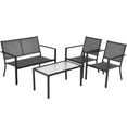 thumbnail image 2 of Gymax 4 PCS Patio Furniture Set Sofa Coffee Table Steel Frame Garden, 2 of 10