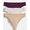 Pink Ice / Adobe Tan / Rio Plum, variant on Joyspun Women's Shine Micro Thong Panties, 3-Pack, Sizes XS-XXXL
