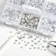 thumbnail image 2 of BEADSLAND 4300pcs Flatback Clear Rhinestones for Crafts, 6 Sizes, SS6-SS20, Crystal, 2 of 4
