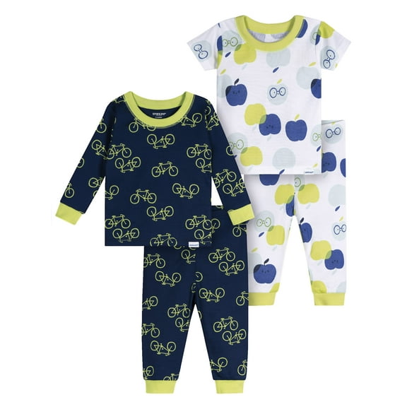 Onesies Brand Baby Neutral 4-Piece Pajama Set, Sizes 6/9 Months - 24 Months