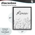 thumbnail image 4 of Stupell Industries Contemporary Renew with Leaf Outlines Black Floating Frame Canvas Art, 17 x 21, by Lettered and Lined, 4 of 8