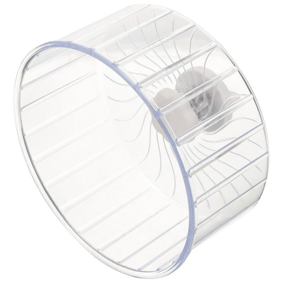 Masteelf 1Pack Small Silent Hamster Wheel for Small Pets Transparent Plastic Low Noise Stress Relief Cage Accessories