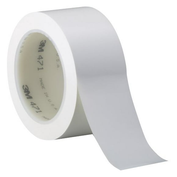 Ruban Vinyle 3M 471 Blanc, 2 Po x 36 yd, Emballé Pratiquement (Lot de 1)