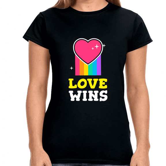 Love Wins Lesbian Gay Bisexual Transgender Queer LGBTQ Pride Women Tops