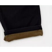CAT Caterpillar Men's Fleece Lined Canvas Work Pants Straight Leg in Black, Size 32x30