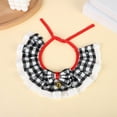 thumbnail image 4 of Fwttom Christmas Cat Collars - Festive Plaid & Delicate Lace Cat Christmas Outfit with Adjustable Straps & Jingle Bells - Christmas Decorations Adorable Holiday Pet Accessories Gift for Cats, 4 of 6
