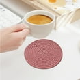 thumbnail image 2 of 4.3" Woven Round Heat Resistant Placemat, Non-Slip Place Mat for Dining Table, Thick Weave Protects Wood Tables from Hot Plates Pots, Bohe Decor Table Cover for Daily Use, 2 of 4