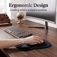 thumbnail image 2 of Ergonomic Mouse Pad with Wrist Rest, Non-Slip Base and Smooth Surface for Office & Home, 9.6 x 8.1 in, Black, 2 of 8