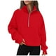 thumbnail image 2 of Ichuanyi liquidación mujer media cremallera sudadera con capucha cosecha con capucha de vellón de vellón sudadera con cremallera ropa de invierno 2023 trajes de cuello stand collar abrigo ICHUANYI WER202308242169, 2 of 6