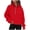 Red, variant on Spring Tops for Women Womens Tops Long Sleeve Fall Plus Half Zip Cropped Hoodies Fleece Quarter Zip Up Pullover Sweatshirts Winter Clothes Stand Collar Sweater Coat