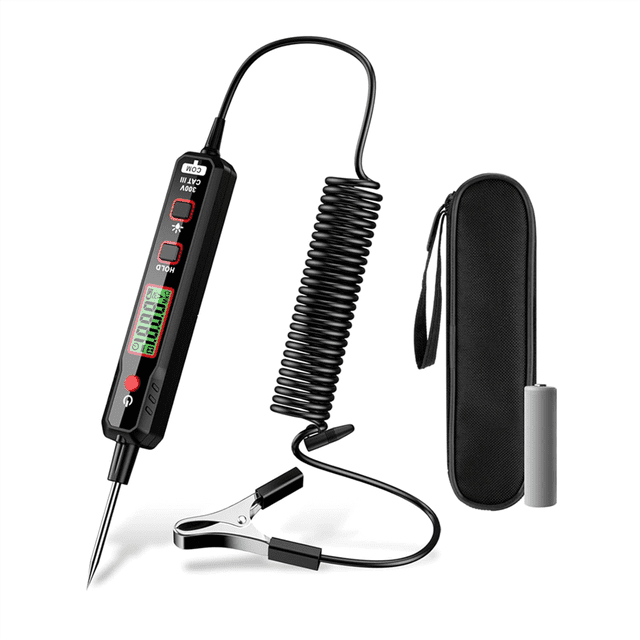 Smart Car Test Light, 0.8V-100V DC Buzzer Circuit Tester, Bidirectional Voltage Tester with Flashlight, Continuity Fuse