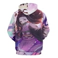 thumbnail image 3 of Nezuko Kamado Adult Sweater Pullover Hoodie 3D Printed Loose Hooded Long Sleeved Jackets Tops, 3 of 8
