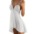 thumbnail image 1 of Pijama sexy con tirantes para mujer - Ropa de dormir de gasa con tirantes ajustables - S-XXL, 1 of 1